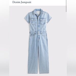 Abercrombie & Fitch Light Blue Women's Denim jumpsuit